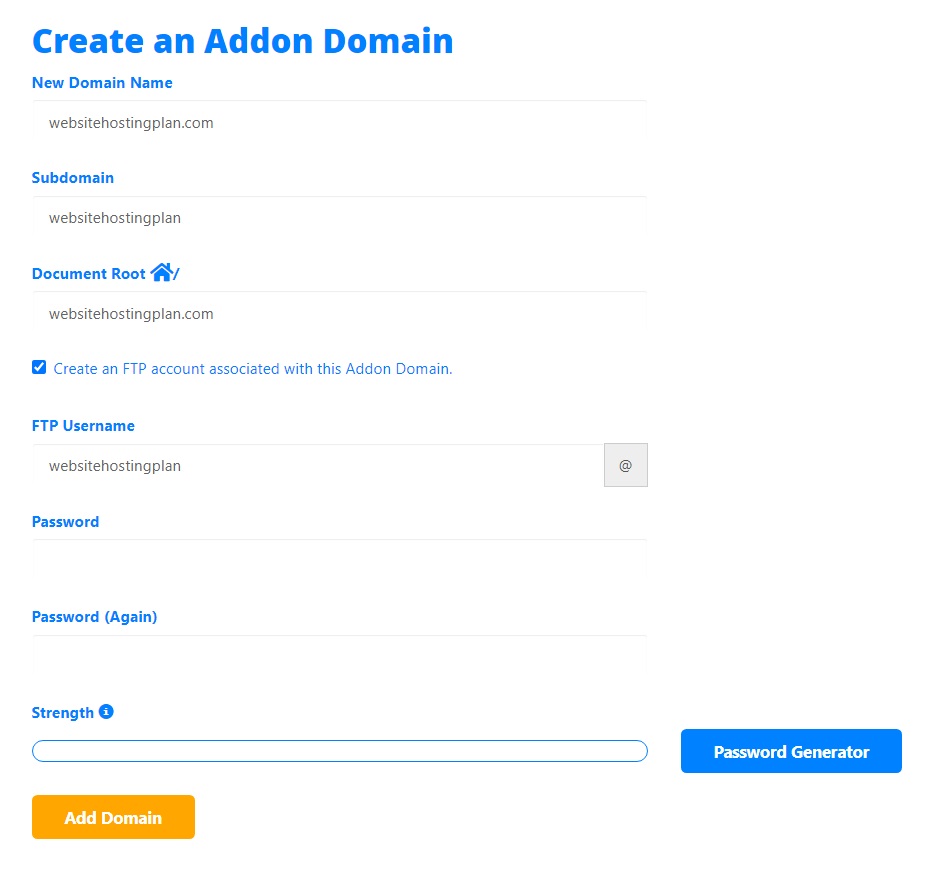 hostgator addon domain